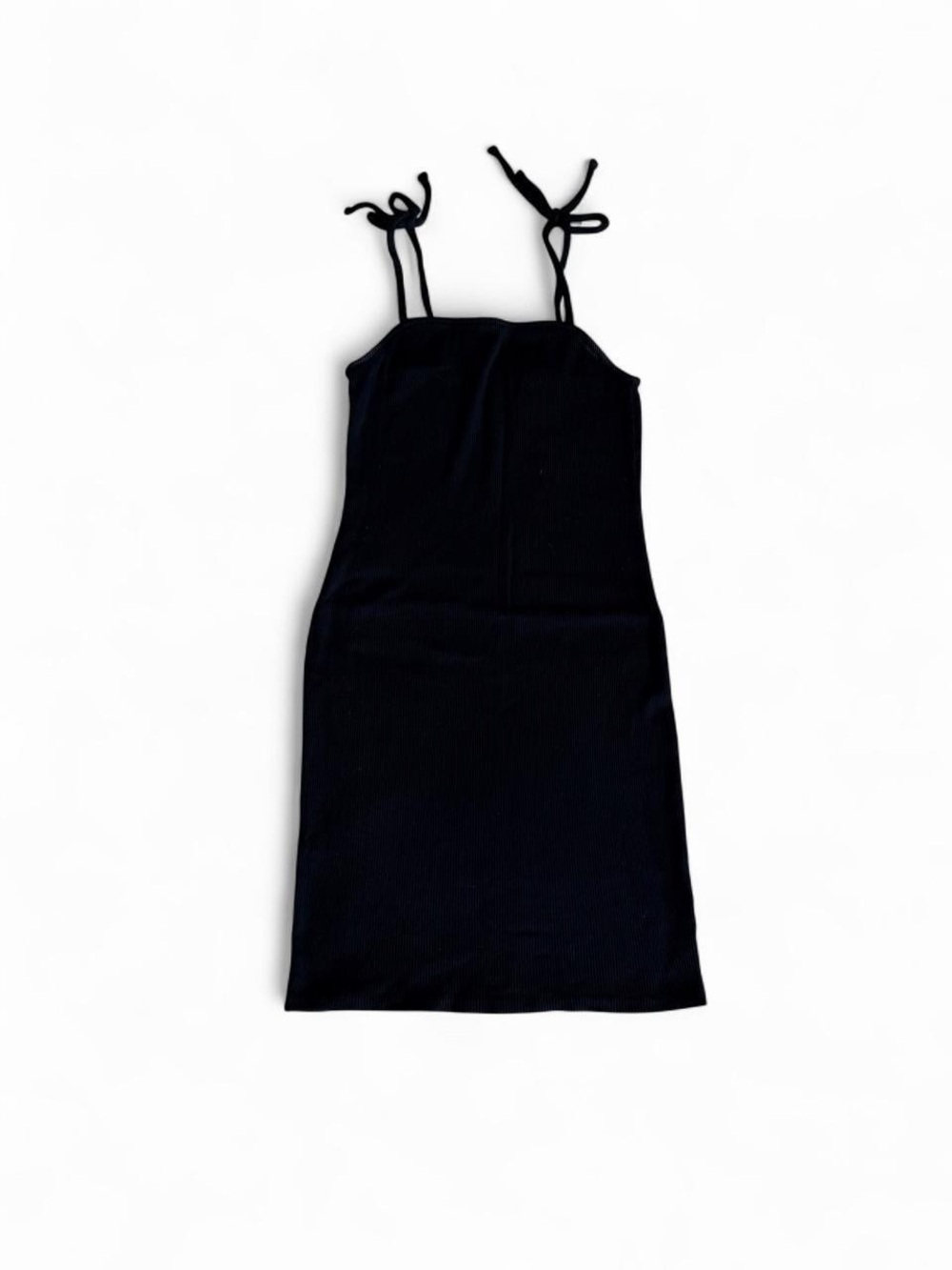 🖤 Wild Fable Black Tie‑Strap Ribbed Dress